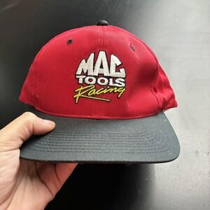 Kudzu Hat Cap Snap Back Mens One Size Red Mac Tools Racing Embroidered Logo
